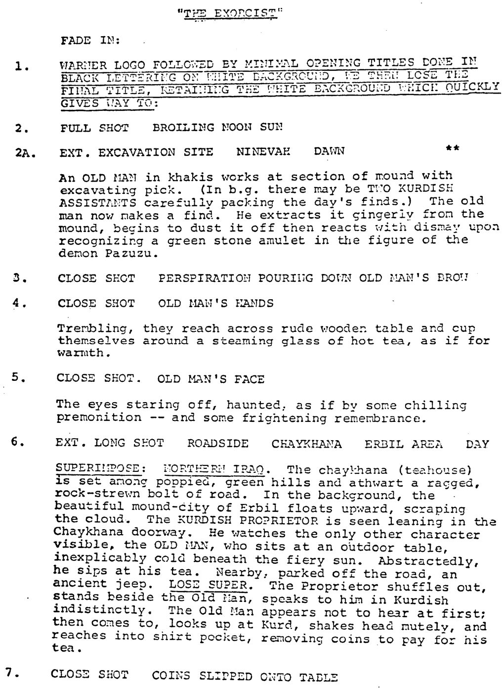 Page One: “The Exorcist” (1973). Written for the screen by William ...