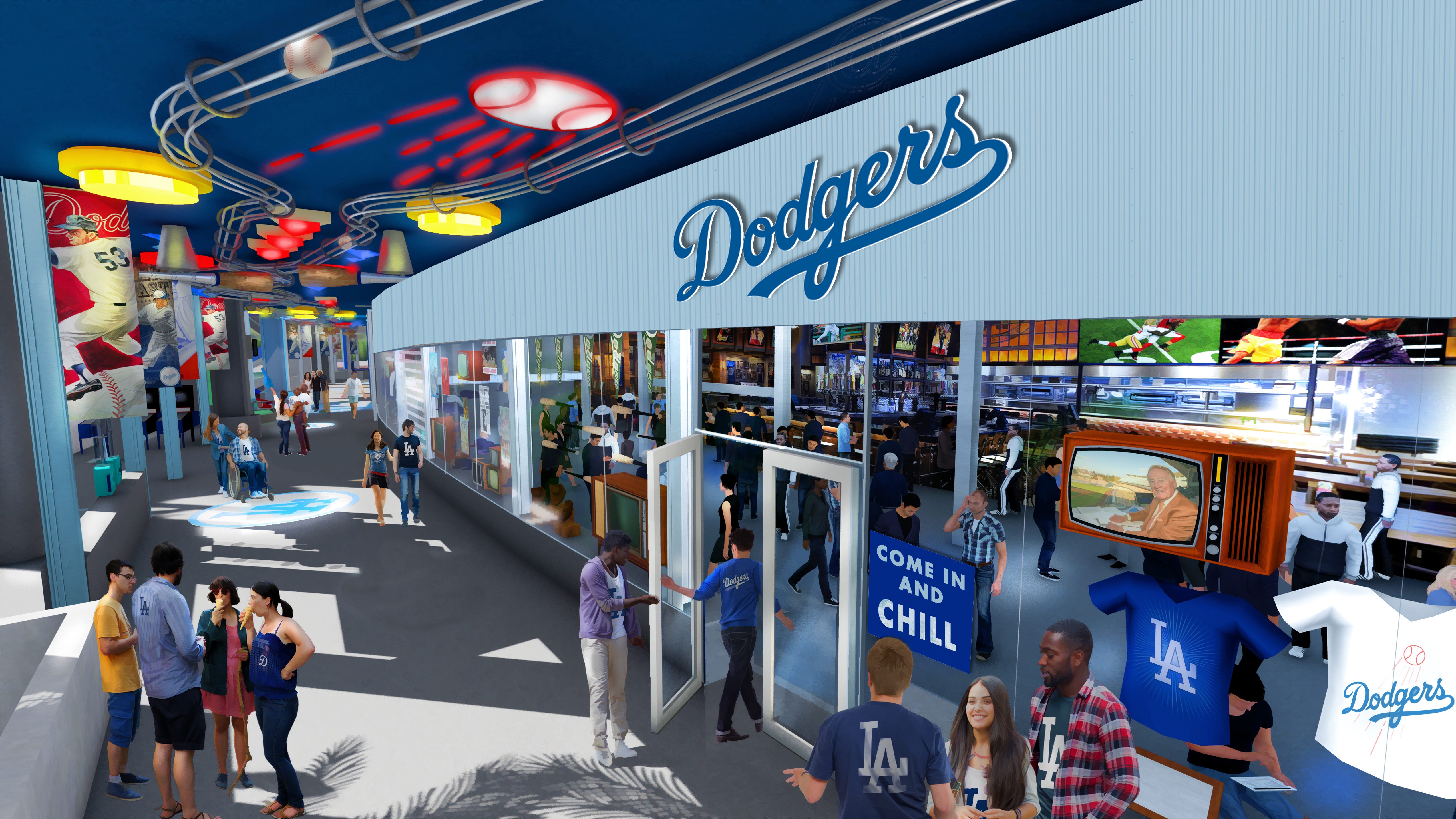 Dodgers to create centerfield plaza, renovated pavilions, Koufax
