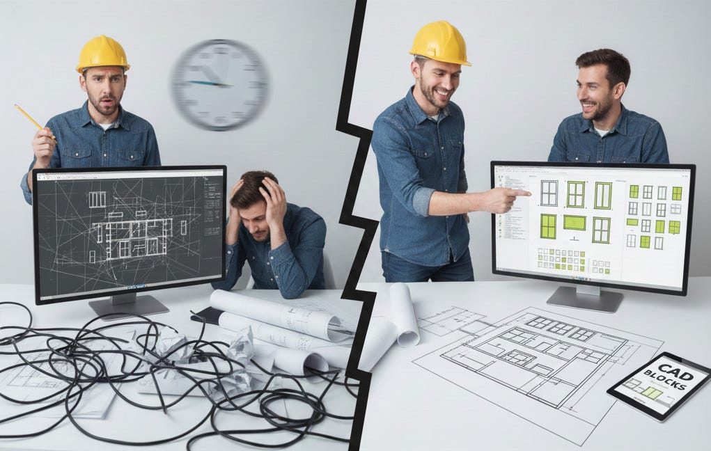 Why Architects and AutoCAD Users Waste Time — and How CAD Blocks Fix It