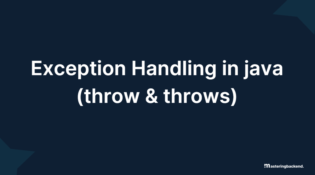 Exception Handling in java (throw & throws) | by Jane Frances ...