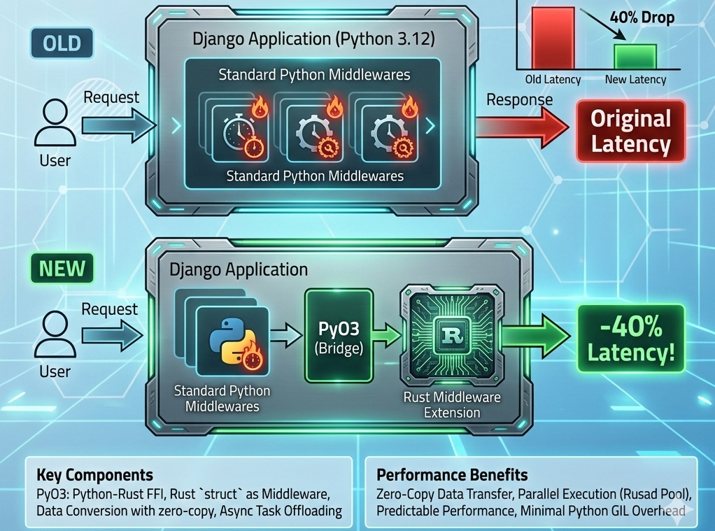 Writing Your First Django Middleware in Rust: Dropping Latency by 40% Using PyO3