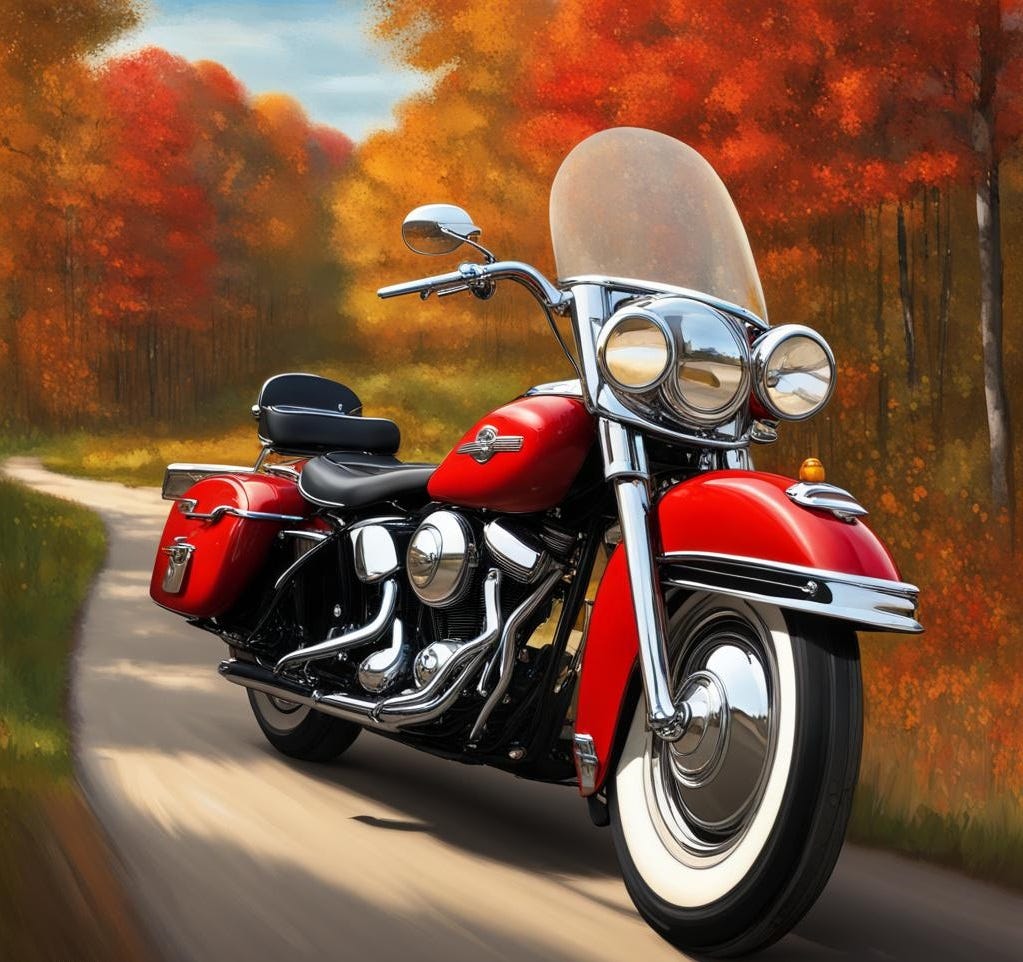 Fully Restored. Loss is a red motorcycle | by Joe Mullin | The Kraken Lore