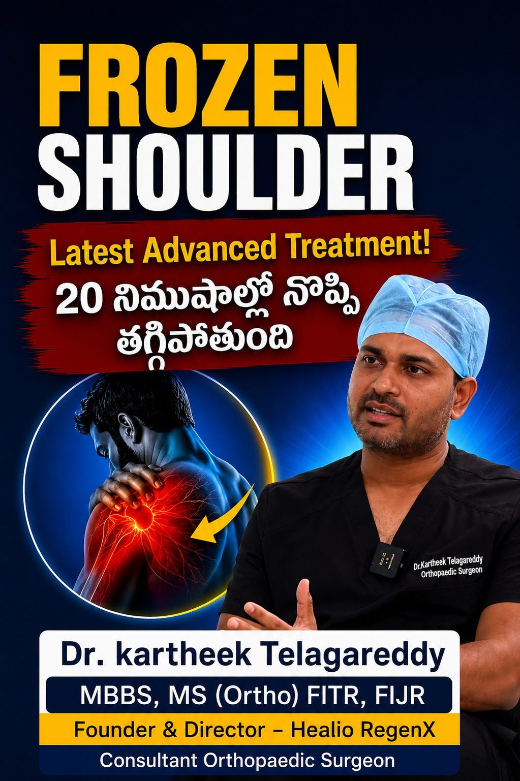 Frozen Shoulder Treatment in 20 Minutes | Advanced Non-Surgical Shoulder Pain Relief | Dr Kartheek…