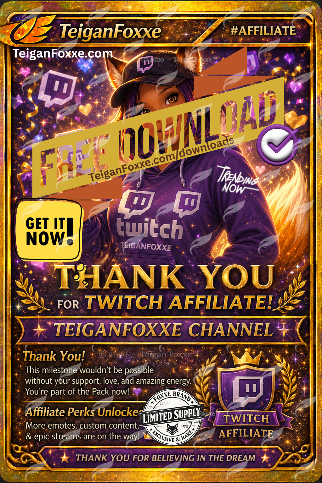 💜Thank You so much for TWITCH AFFILIATE🫂🦊