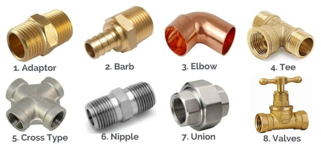 Types of plumbing and pipe fittings