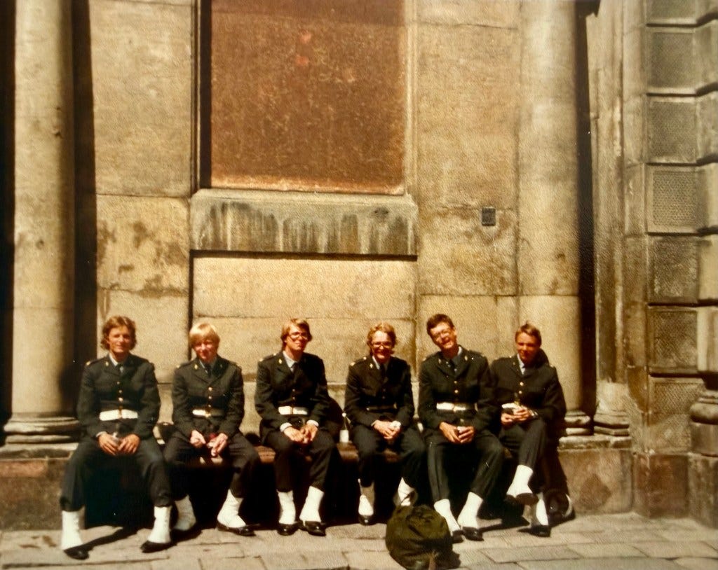 Guards at the palace at Midsommer 1979