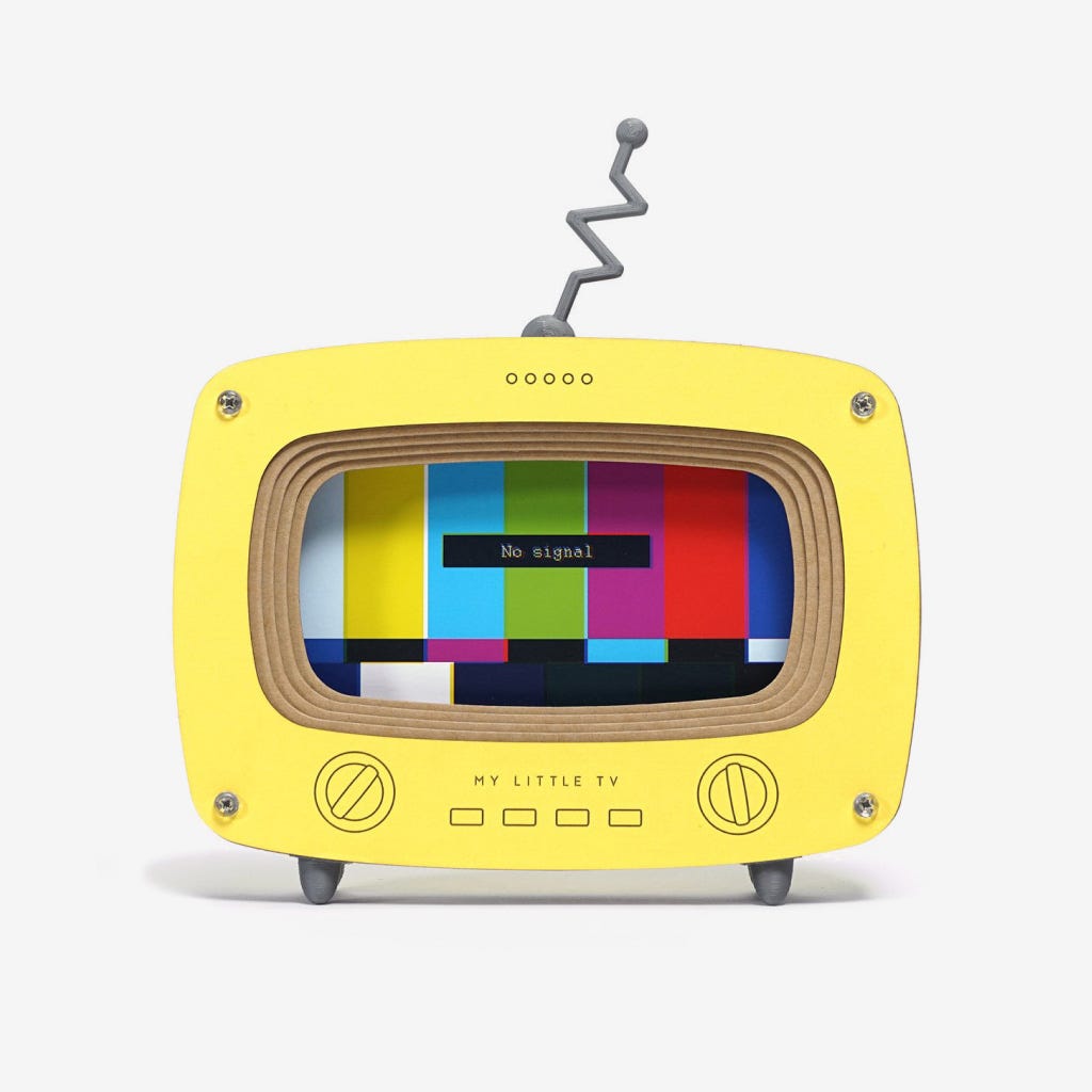 Retro TV Mobile Phone Stand by John Herman Medium