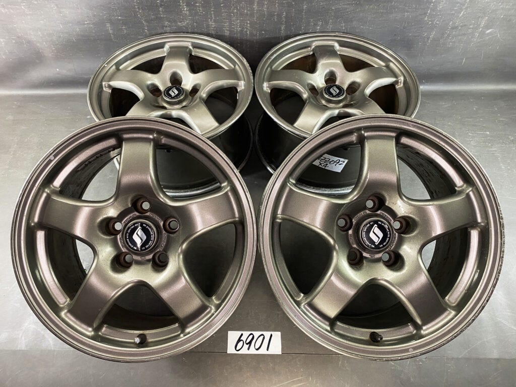 SKYLINE GT-R BNR32 R32 FORGED Alloy with Original Caps 16x8j +30 5x114 ...