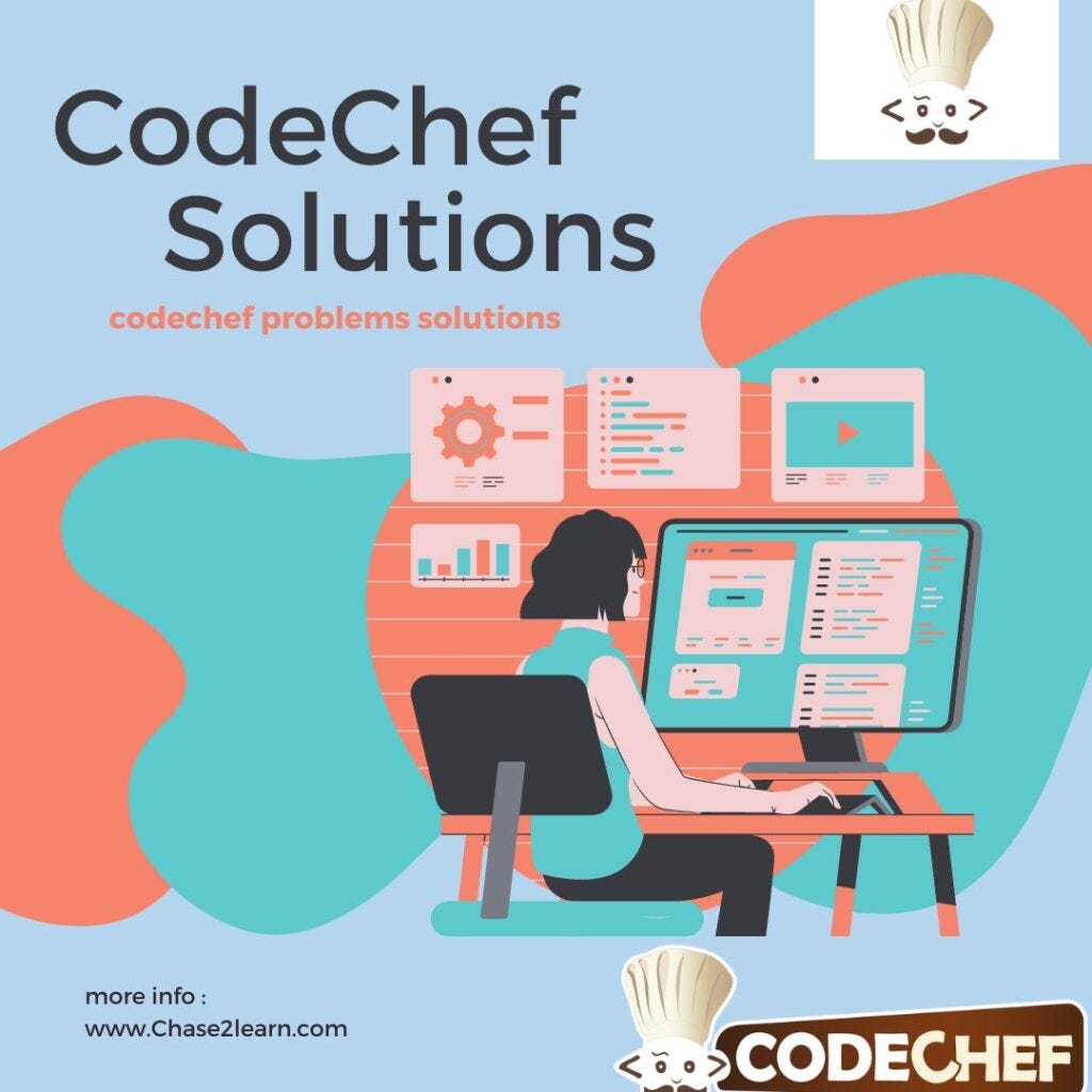 CodeChef Problems Solutions. All CodeChef problems Solutions in