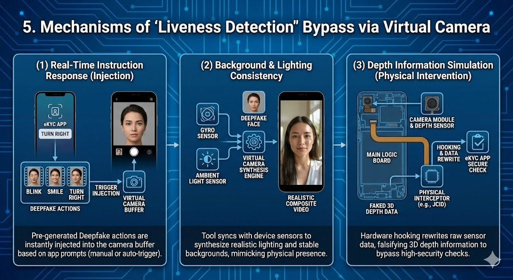 Fig.3 Mechanism for Bypassing “Liveness Detection” via Virtual Camera