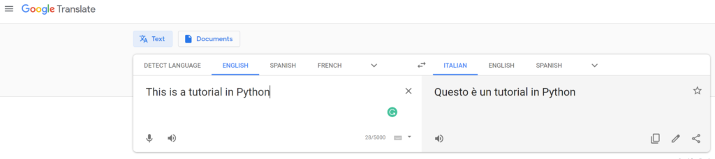 Using google translate api hot sale python