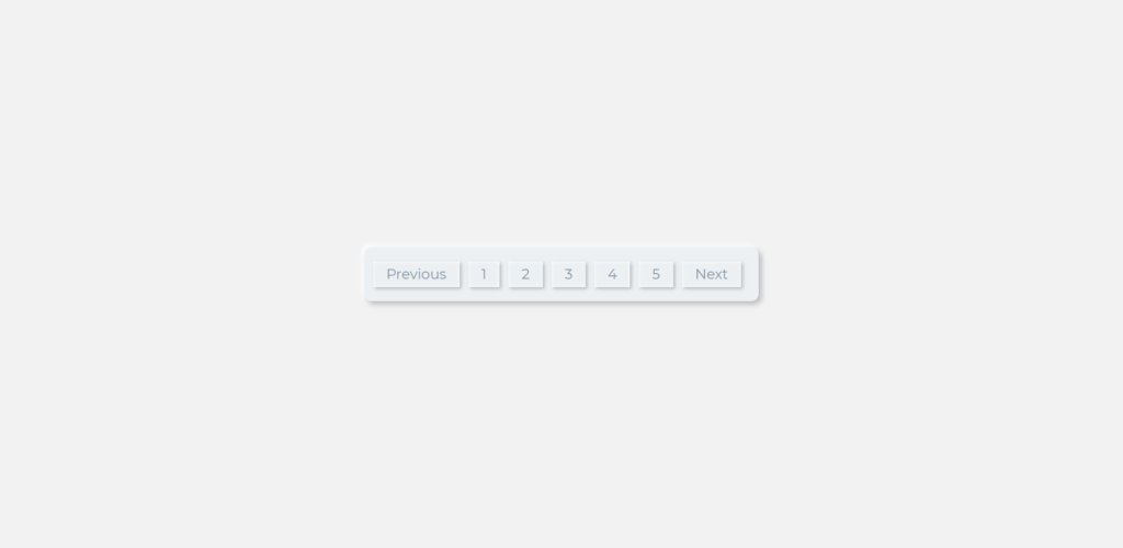 Neumorphism Pagination Using HTML/CSS - w3hubs - Medium