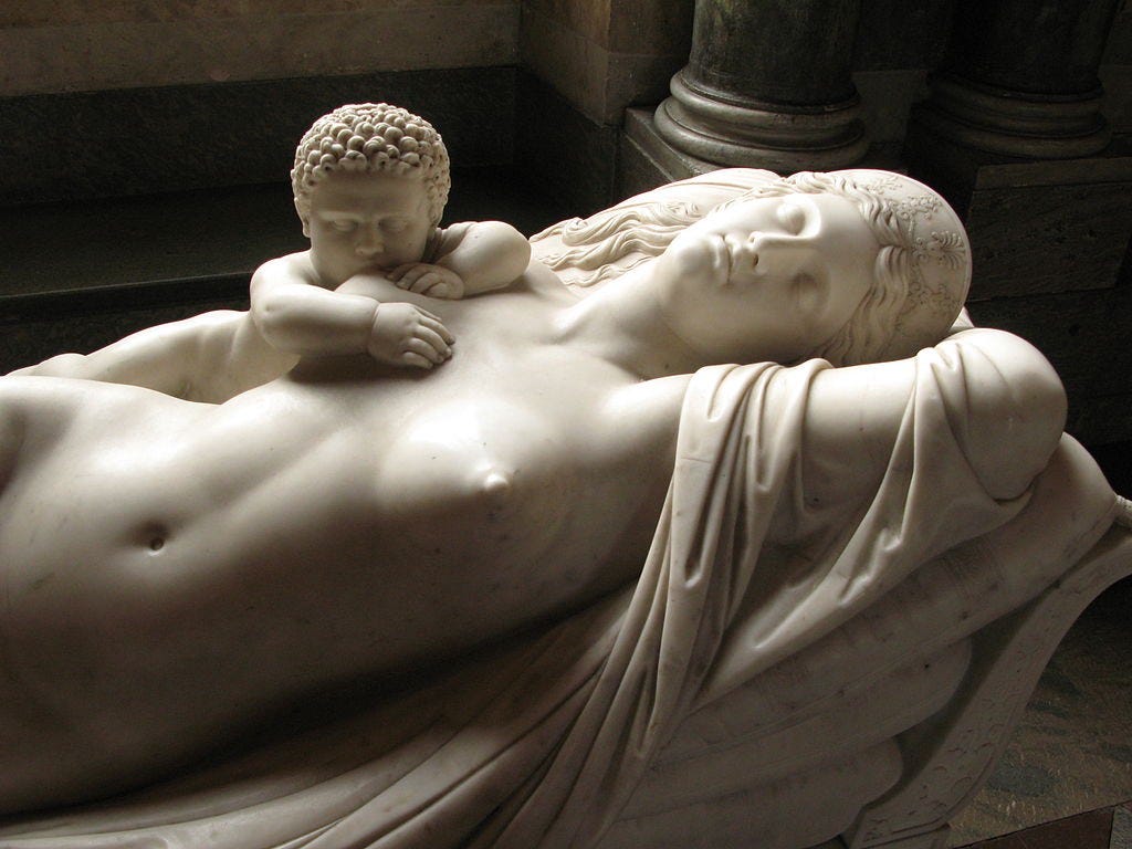 Giunone mentre allatta Ercole, 1818,Johan Niclas Byström, Palazzo Reale, Svezia
