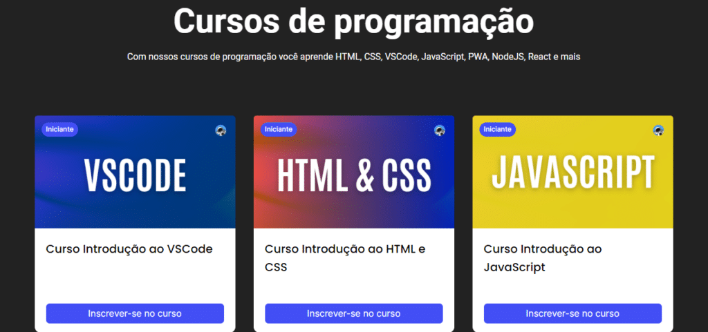 Cursos De VSCode, JavaScript, HTML e CSS Gratuitos | by Guia de TI ...