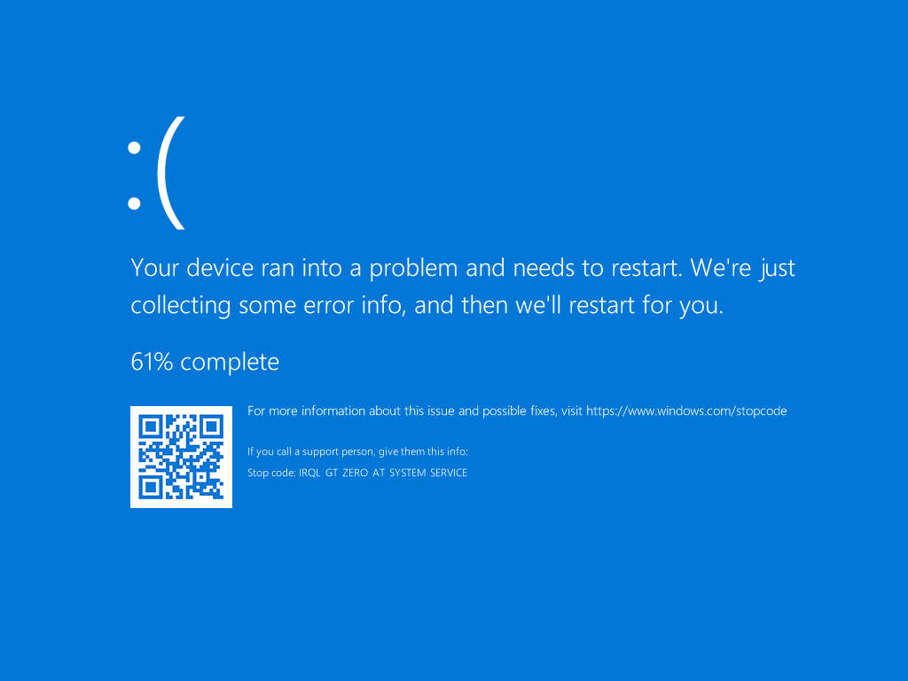 포맷은 만능 해결책이었다 — 커널 패닉과 BSOD
