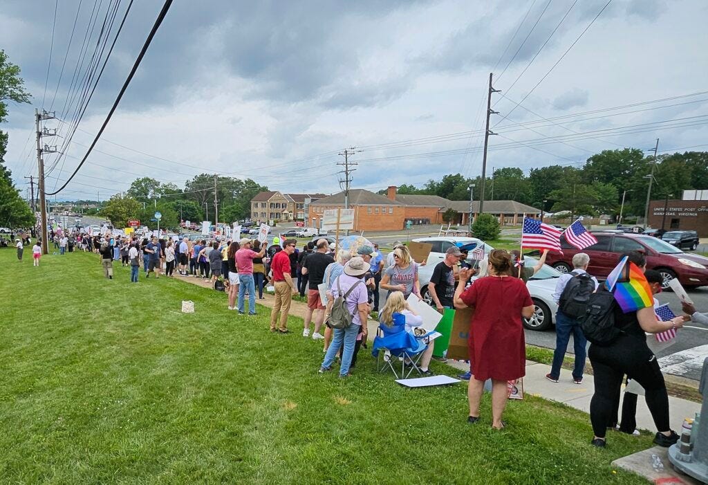 Joining the NoKings rally in Manassas, Virginia