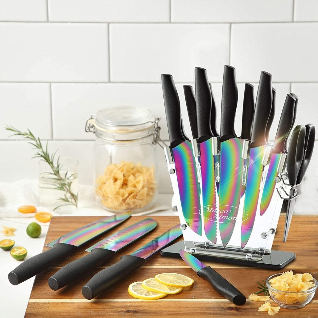  Marco Almond Knife Set Artistic Designed Pattern