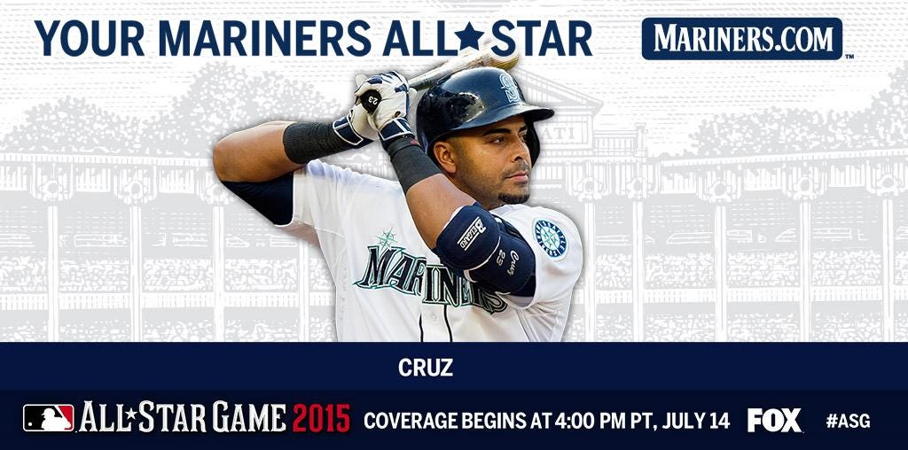 Nelson Cruz Voted as All-Star Game Starter, by Mariners PR