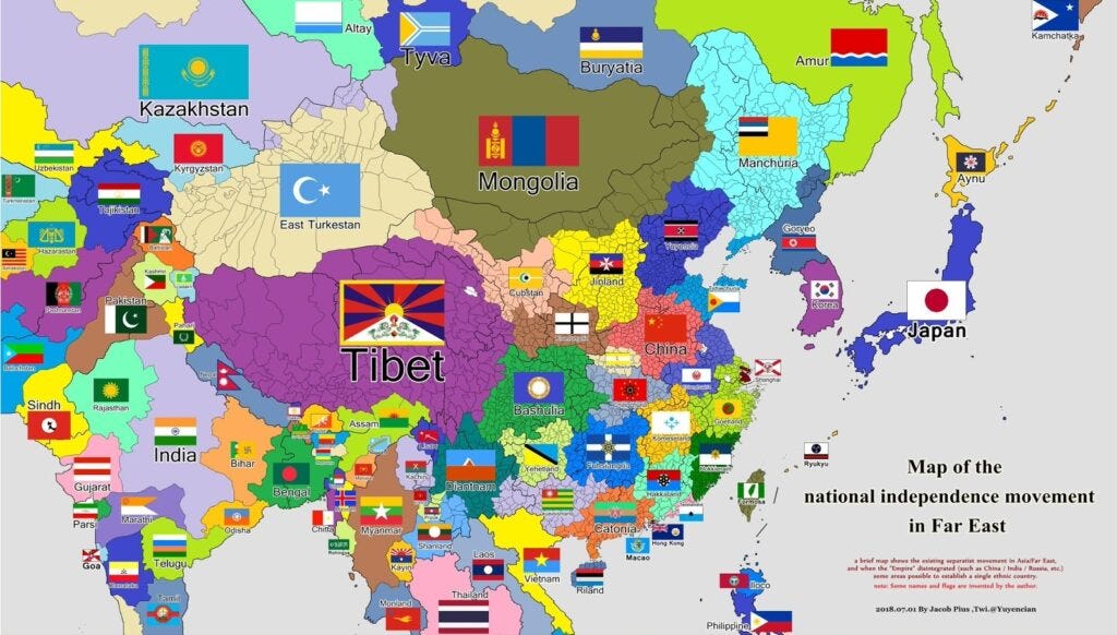 Separatist movements in Asia mapped Vivid Maps Medium