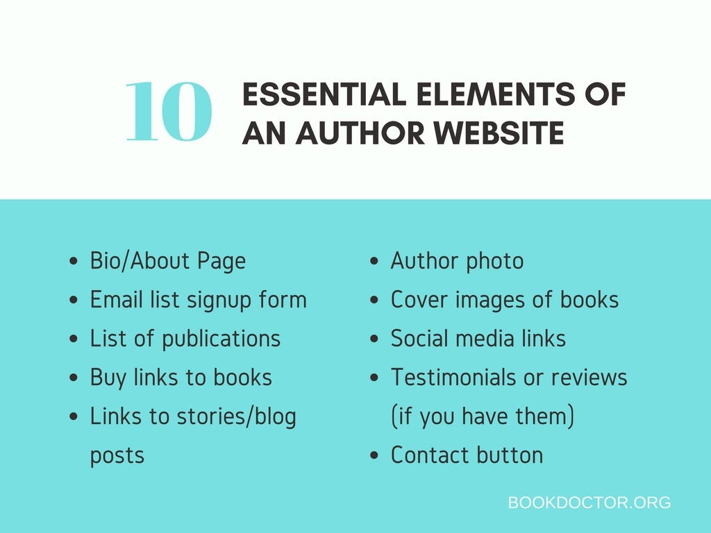 10 Essential Elements of Your Author Website | by Michelle 