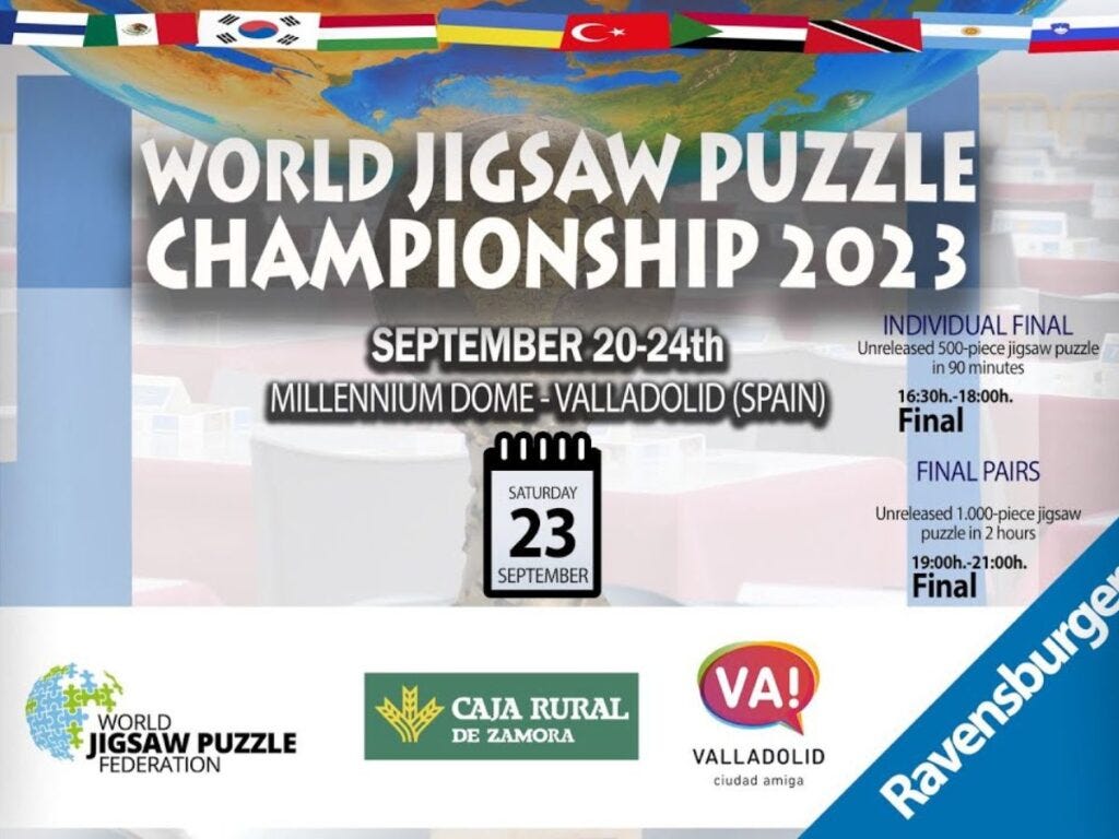 WORLD JIGSAW PUZZLE CHAMPIONSHIPS 2023 A PUZZLING ADVENTURE! huma
