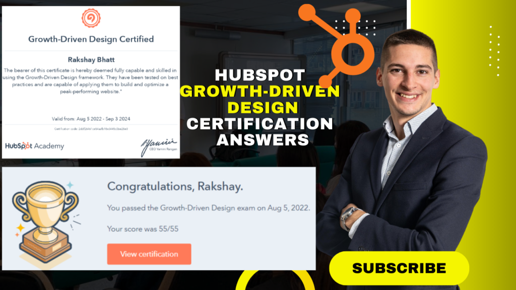 HubSpot GrowthDriven Design Certification Exam Answers 2022