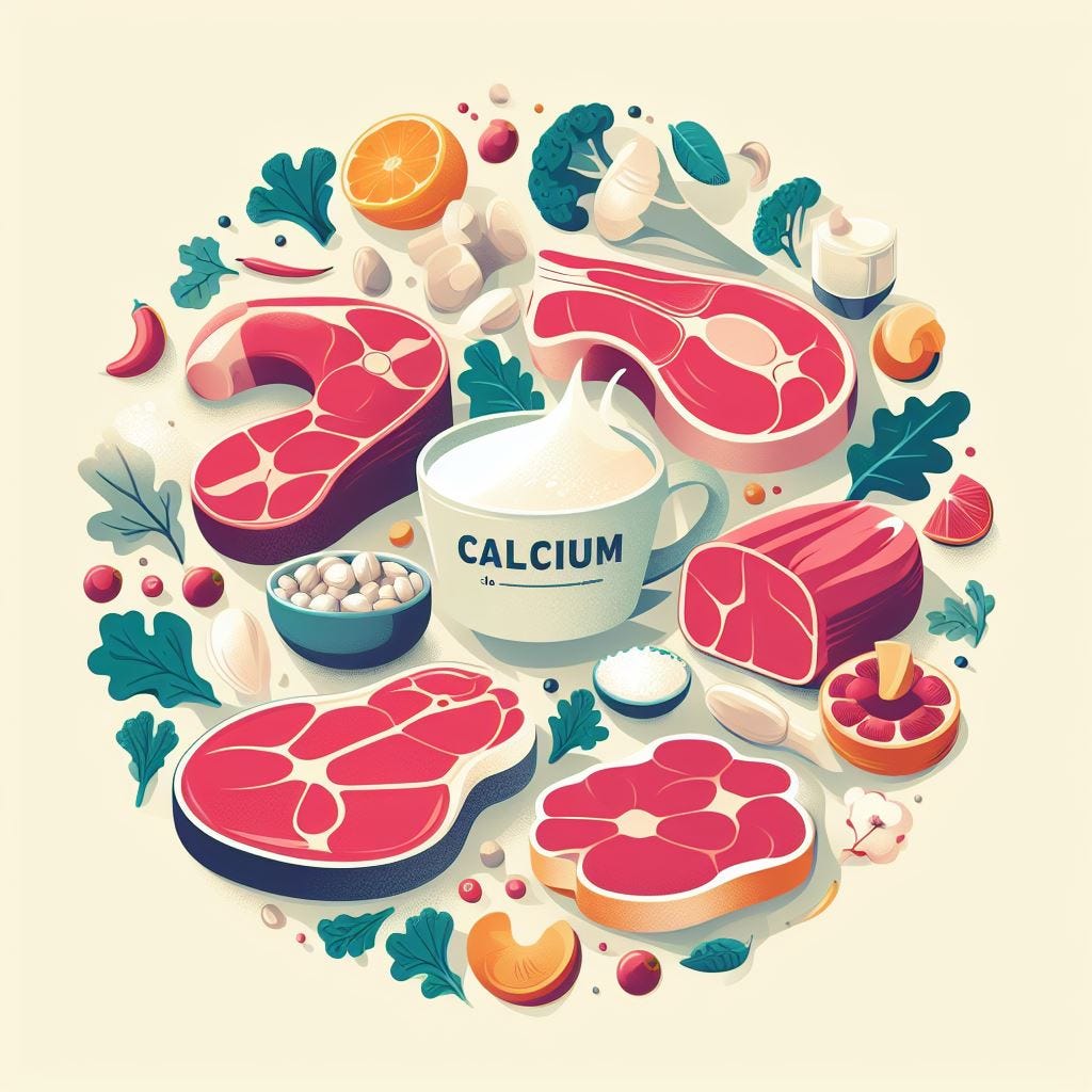 Meats rich in calcium nutrition, intake, body benefits. by