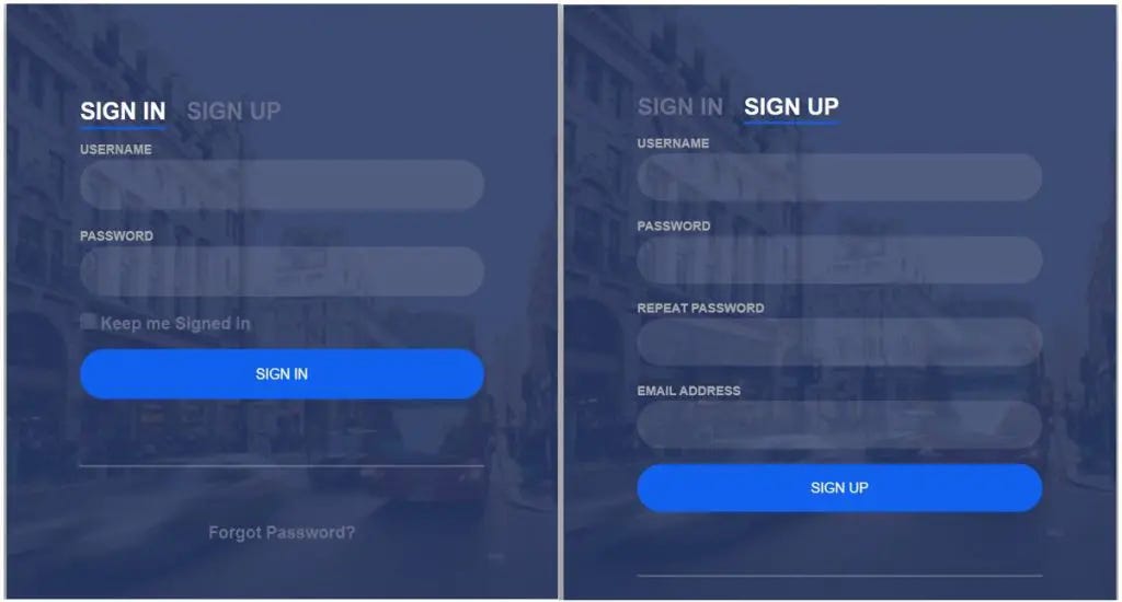 Login And Registration Form In HTML And CSS With Source Code By Login And Registration Form In HTML And CSS With Source Code By