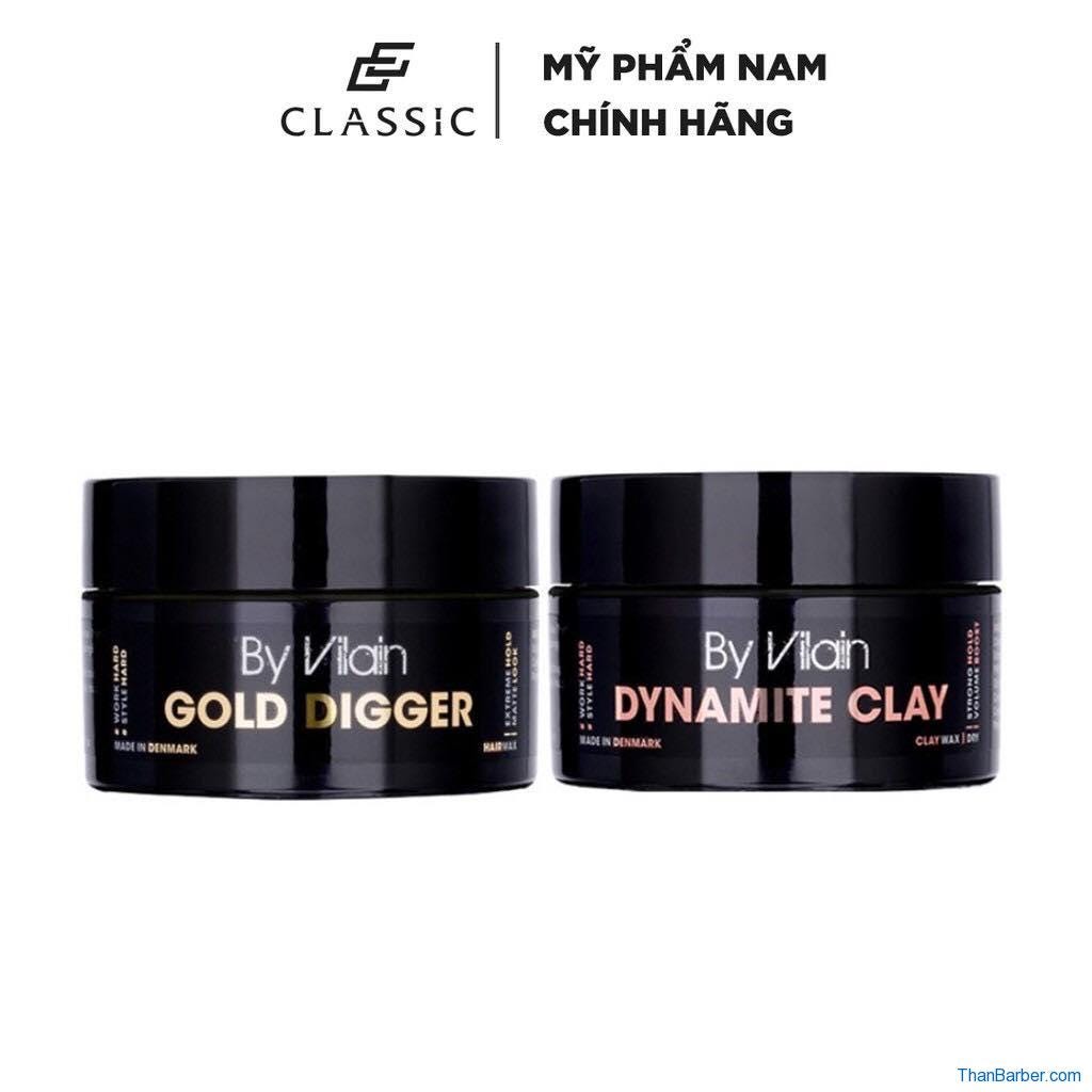 Sáp vuốt tóc By Vilain Gold Digger chính hãng | Dynamite Clay Travel Size 15g gi