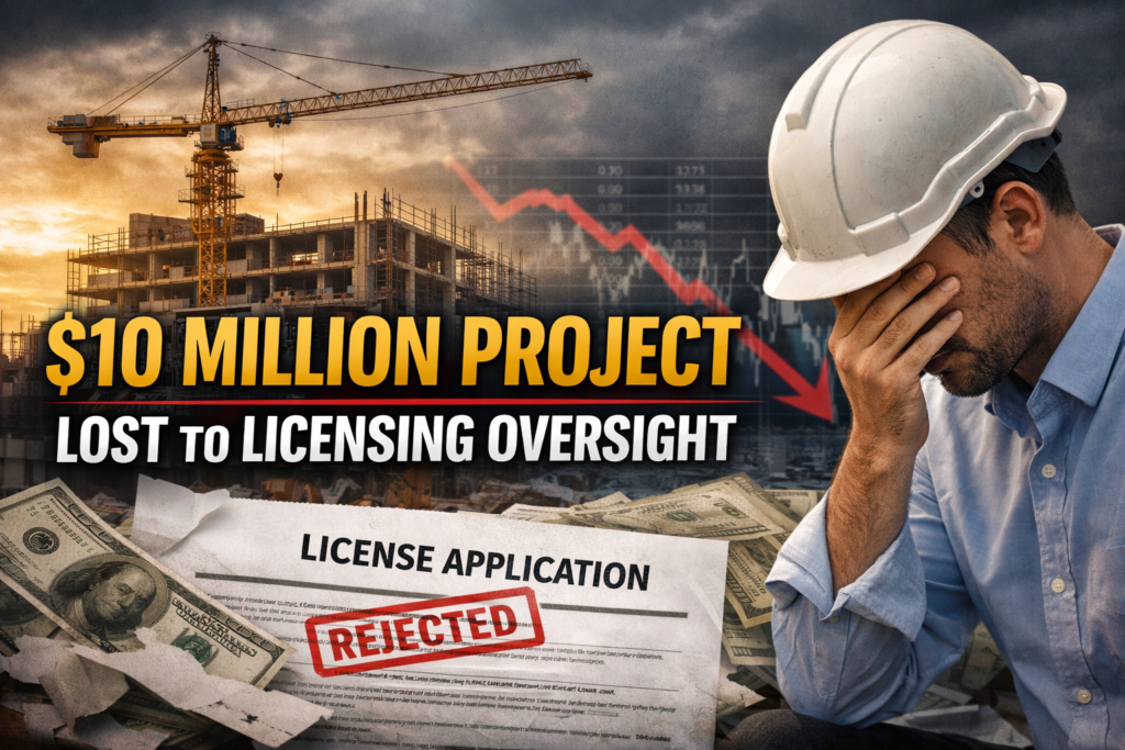 $10 Million Project Lost to Licensing Oversight — Contractor Qualifier Connect