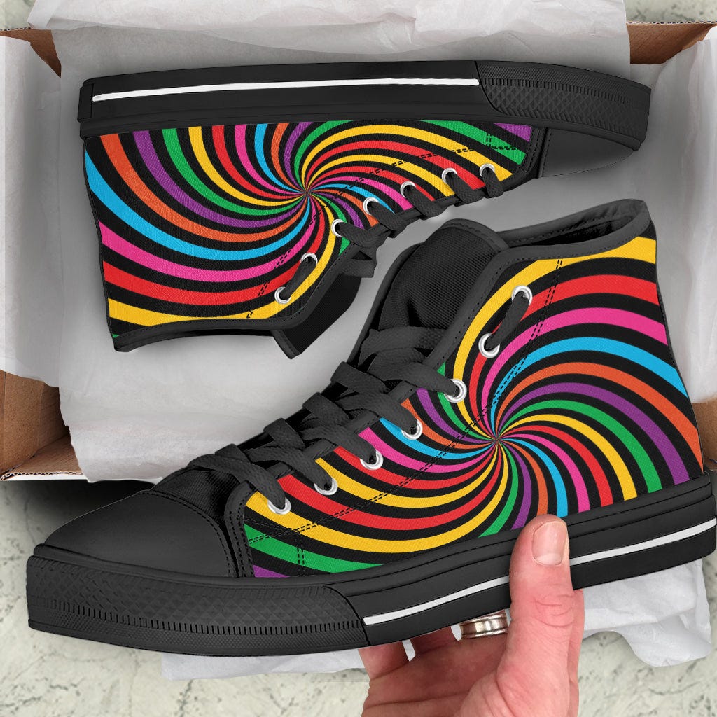 Sunflower Psychedelic Women's High Top Shoes