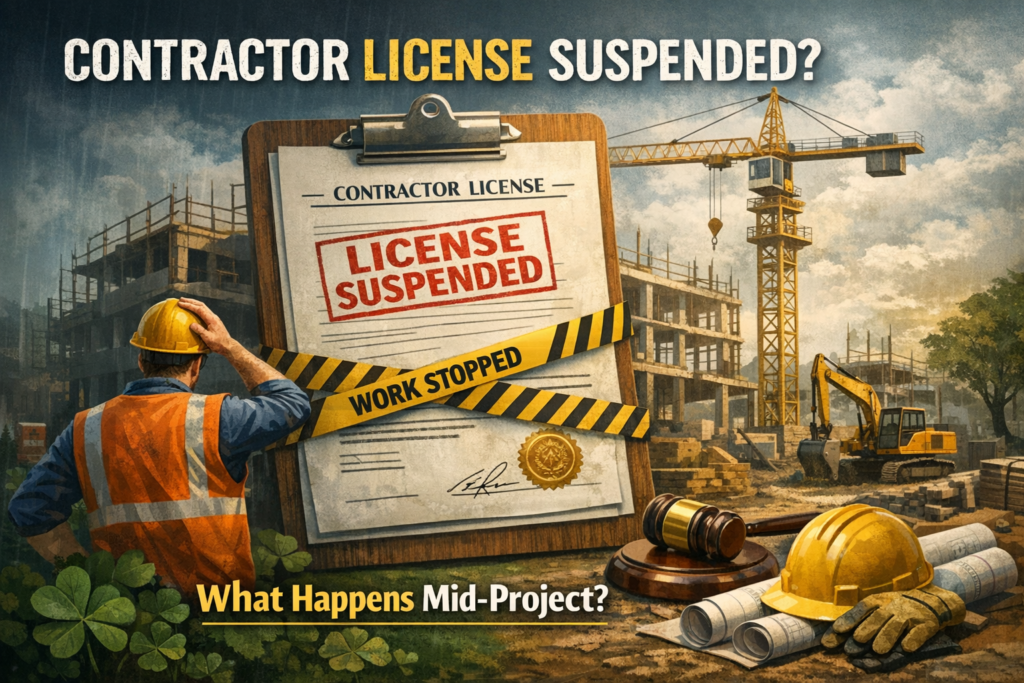 Contractor License Suspended: What Happens When It Occurs Mid-Project?