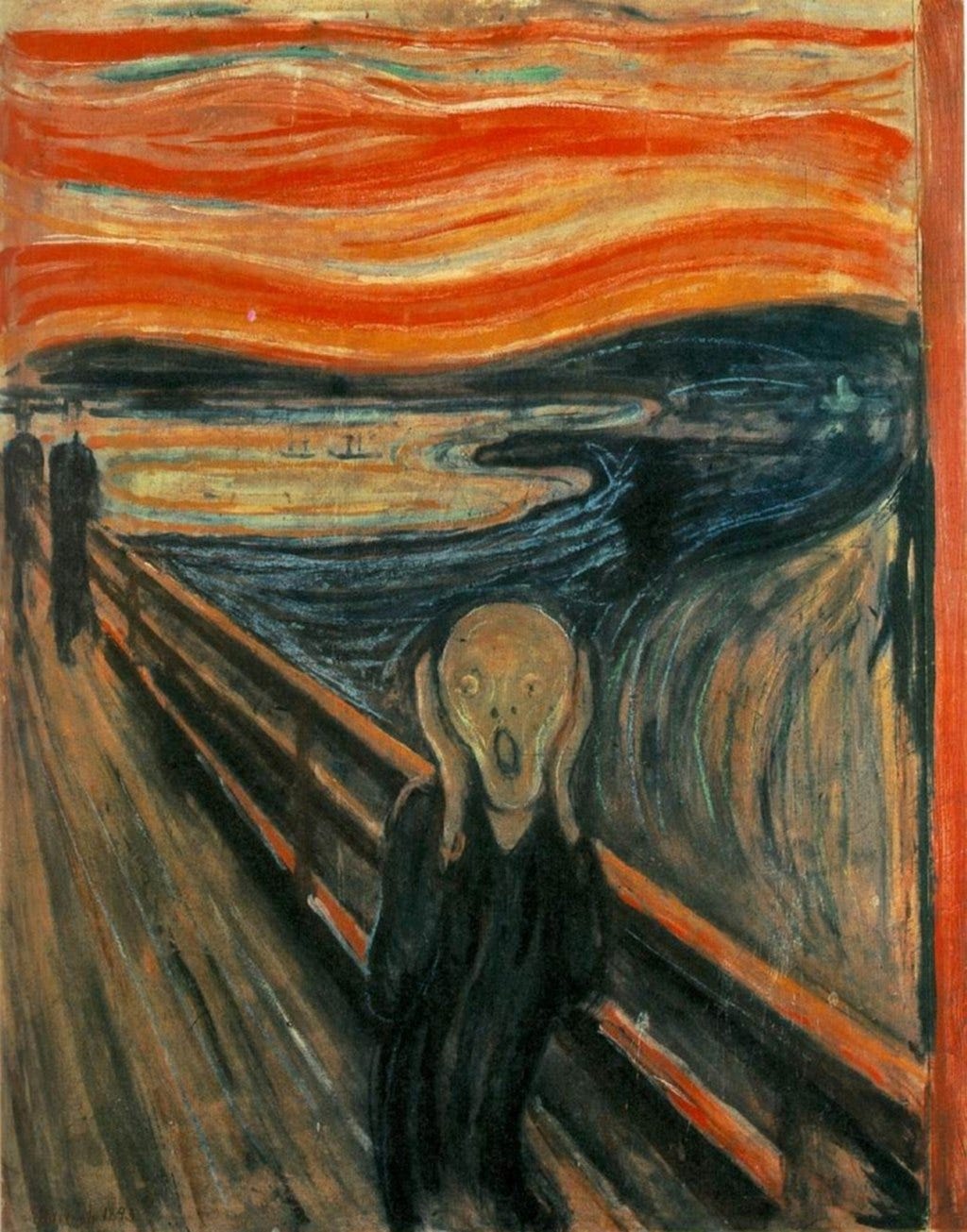 《吶喊》, Edvard Munch, 1893. (圖片來源:Wikipedia)