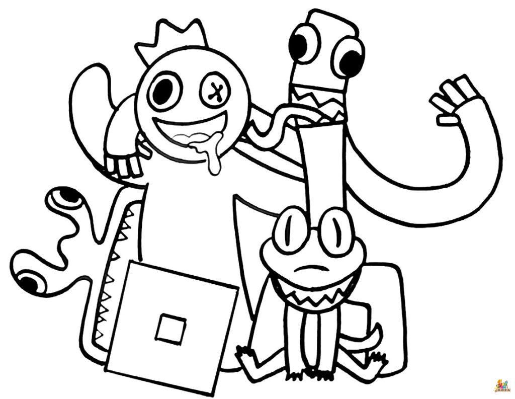 Rainbow Friends Coloring Pages — Free Printable Sheets for Kids | by ...
