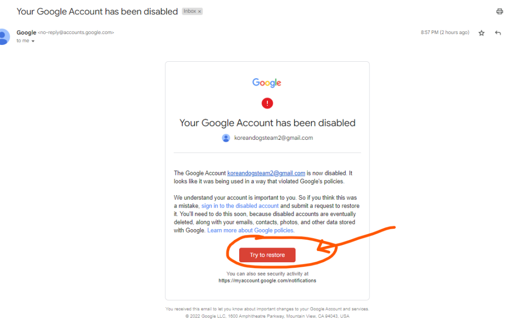 How to recover your disabled google account by koreandogs medium