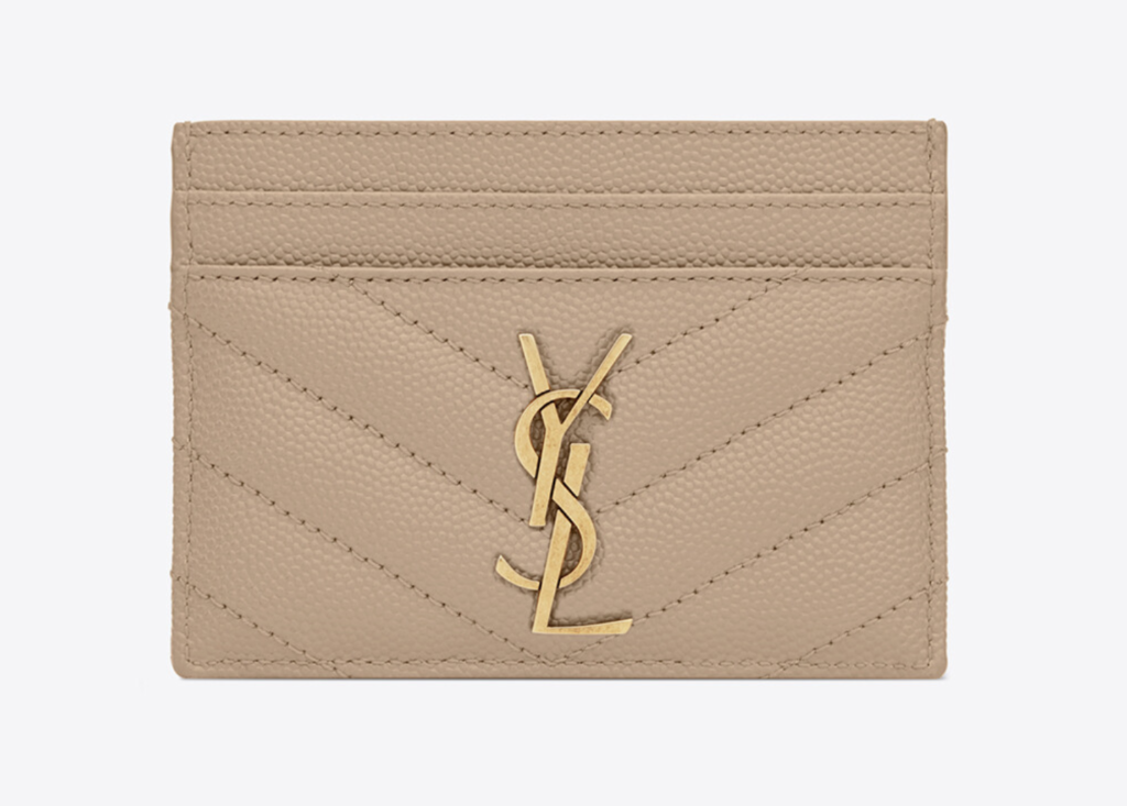 Saint Laurent Monogram Leather Card Holder