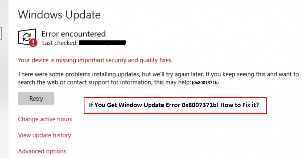 How to Fix it? Window Update Error 0x8007371b | by New Updates 