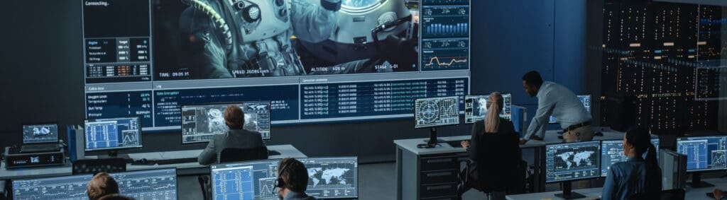 Real-time monitoring in a secure, high-security command center