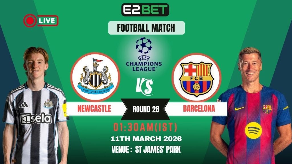 Newcastle vs Barcelona Prediction, Lineups & Score Forecast — Round of 16 (1st Leg) Champions…