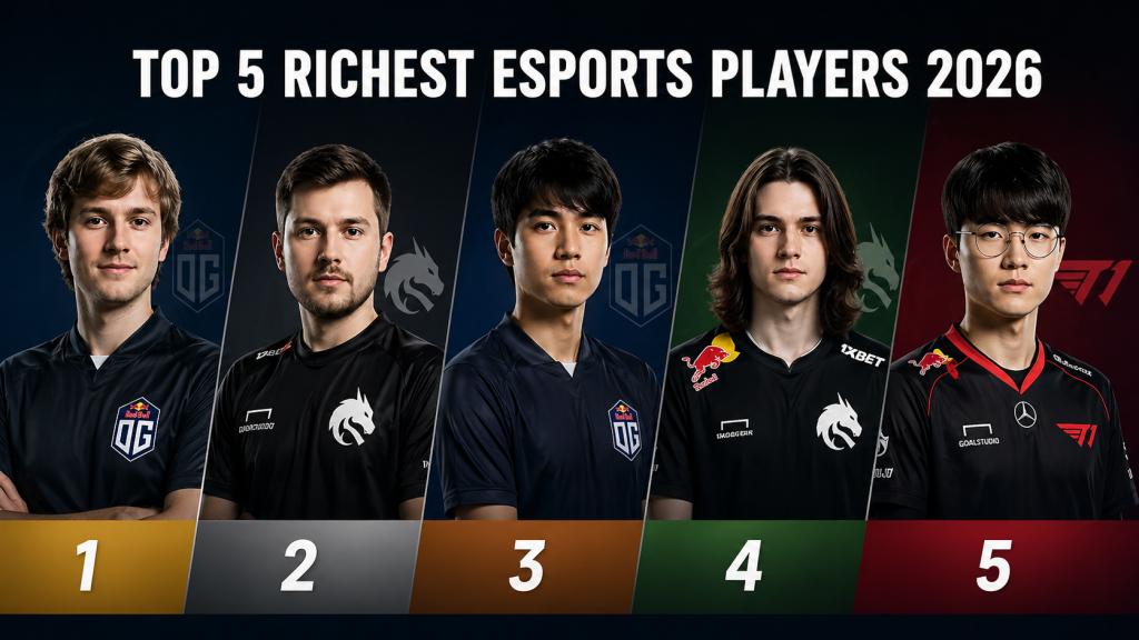 Top 5 tuyển thủ esports giàu nhất thế giới (2026)