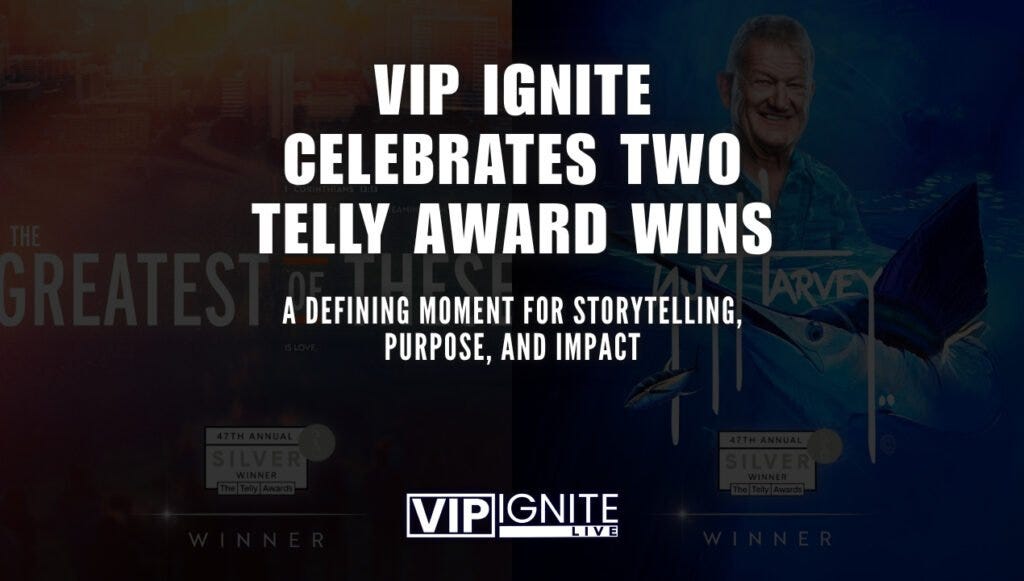 VIP IGNITE Celebrates Two Telly Award Wins: A Defining Moment for Storytelling, Purpose, and Impact