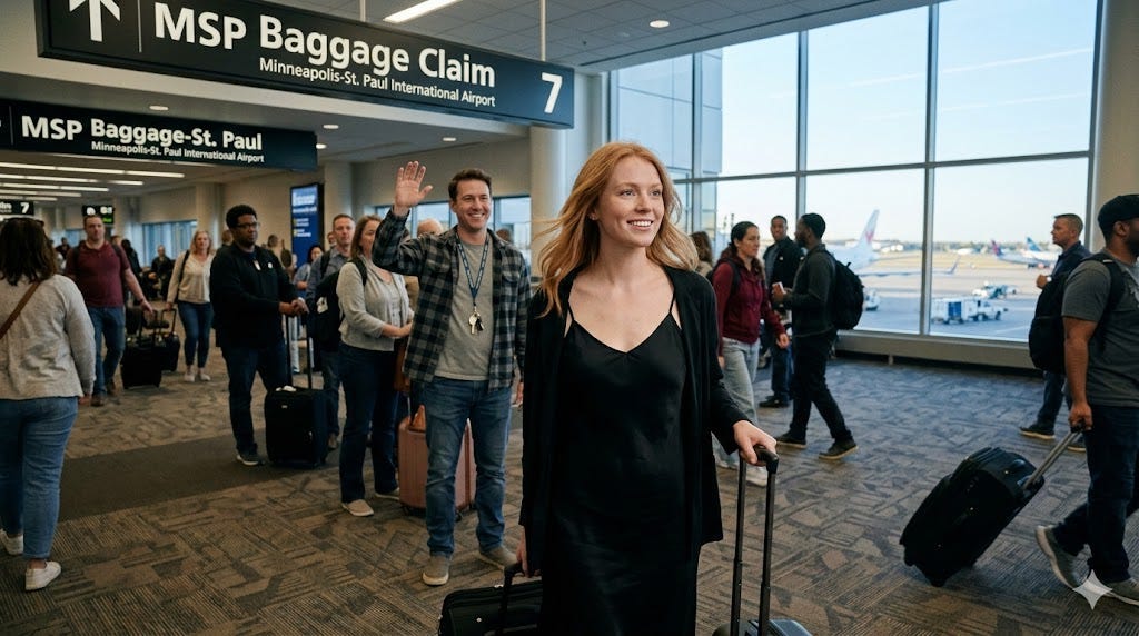 Briana Arrives in Minneapolis