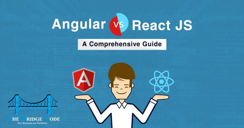 Comparison Guide : Angular vs React | by Bridgecode Technologies | Medium image.