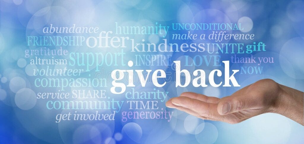 The Importance of Giving Back — Sourabh Chandrakar | by Saurabh ...