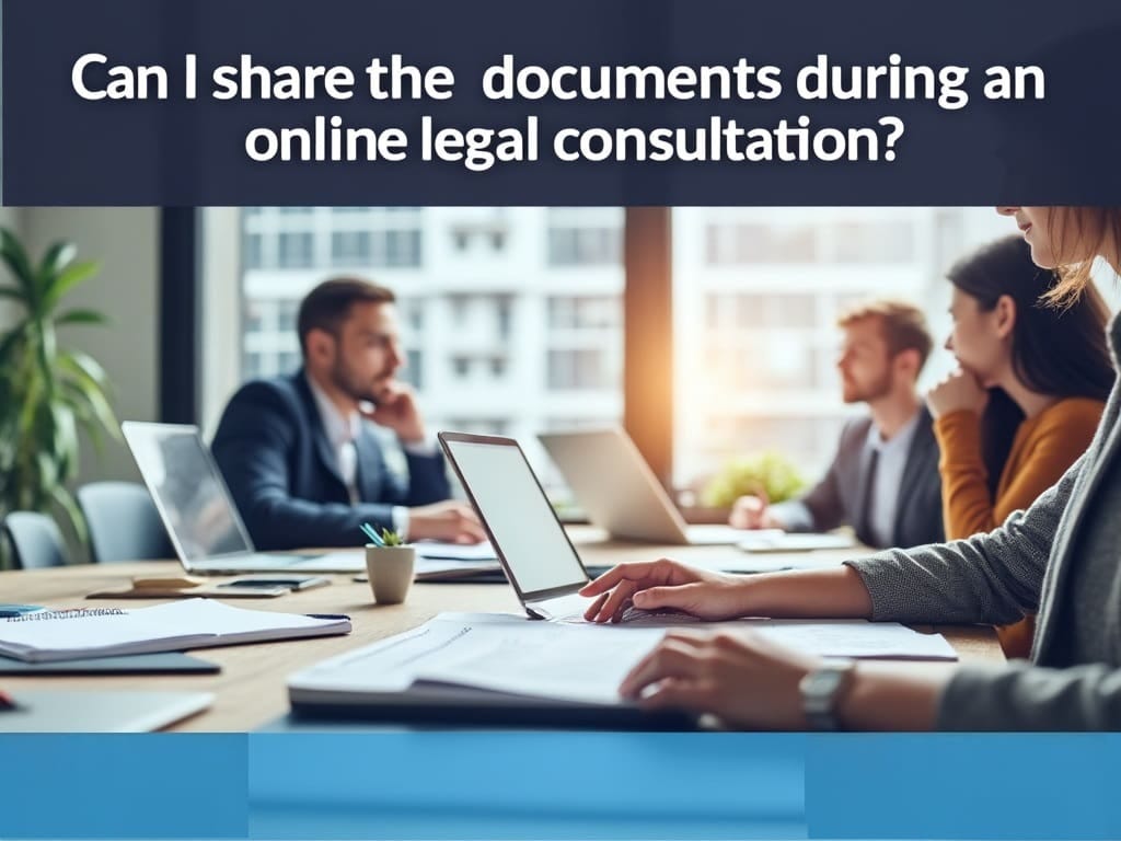 Can I share documents during an online legal consultation?