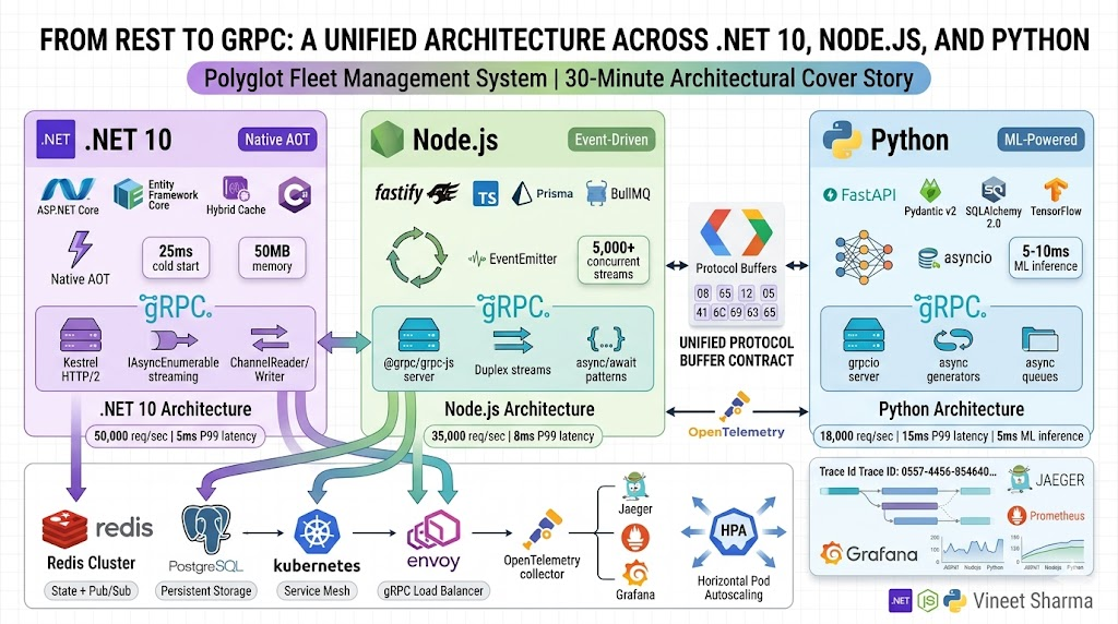 From REST to gRPC: A Unified Architecture Across .NET 10, Node.js, and Python