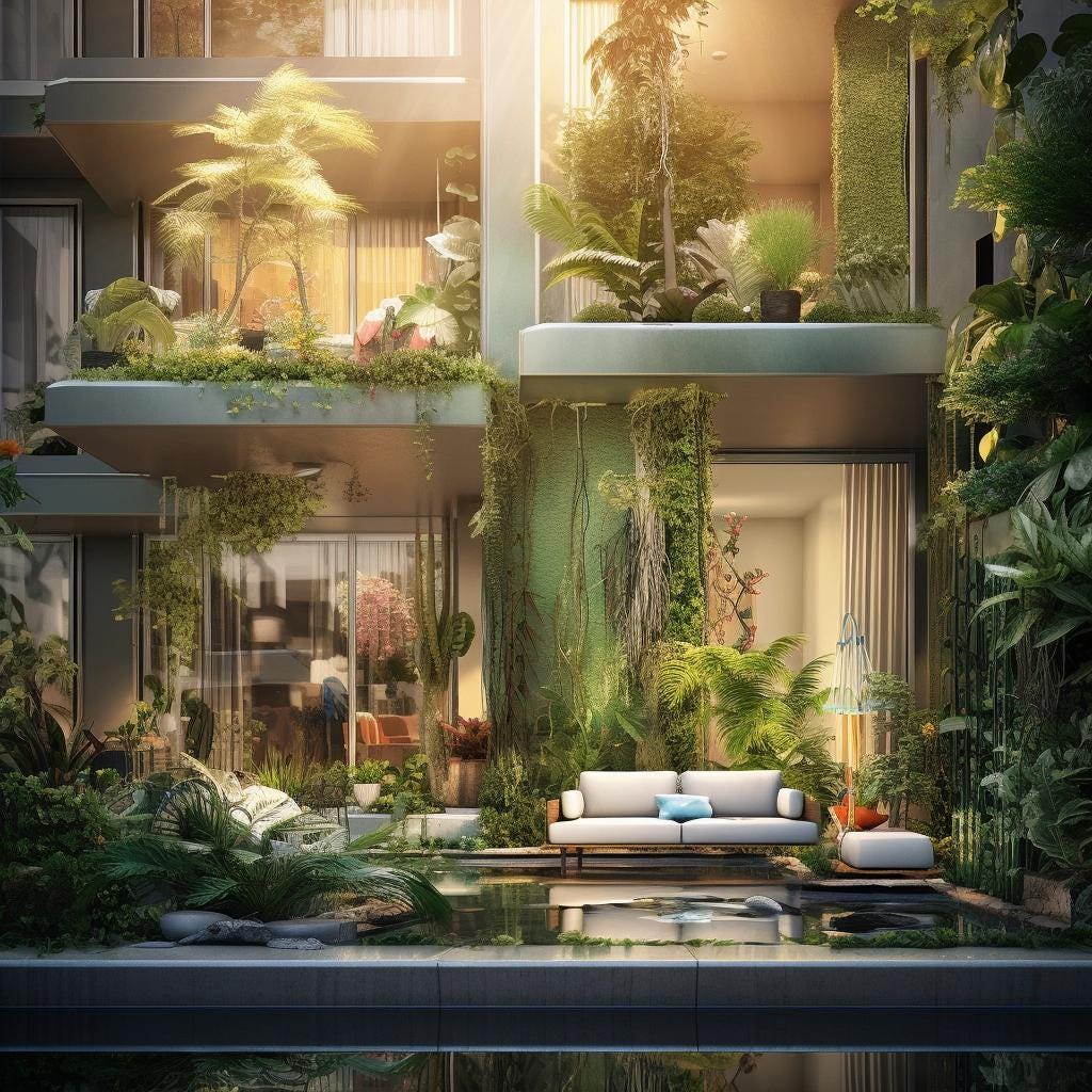 View of Luxury Garden Home Apartments: Embrace the Unexpected Tranquility of ...