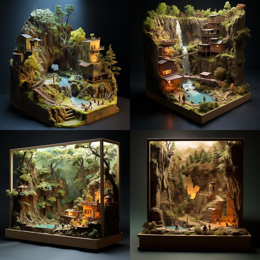 AI-Generated Diorama-Style Artwork: Immersive and Inspiring, by Artvy.ai