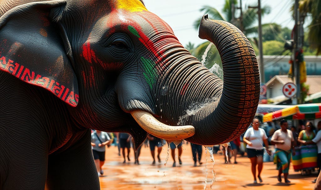 Unflappable Tommy Shanks vs. the Elephant Sniper of Songkran — Only in Thailand