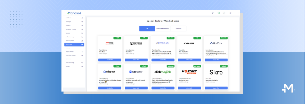 The Mondiad marketplace